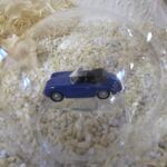 GLF1014 Edelglasflasche "Oldtimer" Porsche 356 Cabrio blau