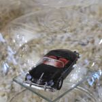 GLF1015 Edelglasflasche "Oldtimer" Porsche 356 Cabrio schwarz