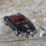 GLF1015 Edelglasflasche "Oldtimer" Porsche 356 Cabrio schwarz