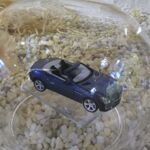 GLF1023 Edelglasflasche mit Mercedes SLK blaumetallic