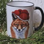 SCHWT116 Schwarzwald Fuchs schwarzer Rand,schwarzer Henkel