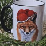 SCHWT116 Schwarzwald Fuchs schwarzer Rand,schwarzer Henkel