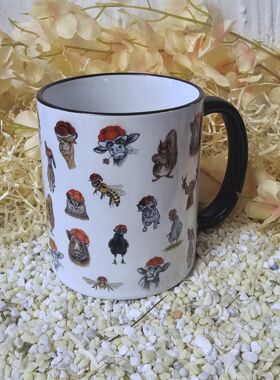 Schwarzwaldtasse Tier-Edition schwarz