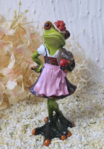 GLF100 Gl&uuml;cksfrosch Schwarzwaldm&auml;del "Mausi" mit Bollenhut