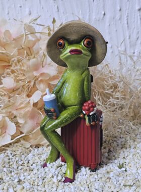 Gl&uuml;cksfrosch Influrenzerin auf Reisen