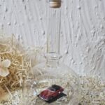 GLF1013 Edelglasflasche "Oldtimer" Porsche 356 Cabrio rot