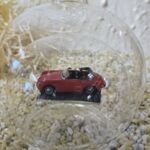 GLF1013 Edelglasflasche "Oldtimer" Porsche 356 Cabrio rot