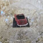 GLF1013 Edelglasflasche "Oldtimer" Porsche 356 Cabrio rot