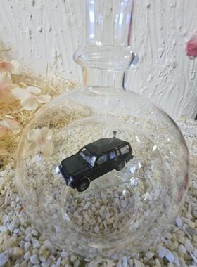 Edelglasflasche Mitzubishi Pajero schwarz