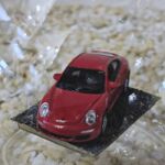 GLF1040 Edelglasflasche mit Porsche 911 Carrera rot