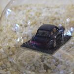 GLF1041 Edelglasflasche mit Porsche 911 schwarz