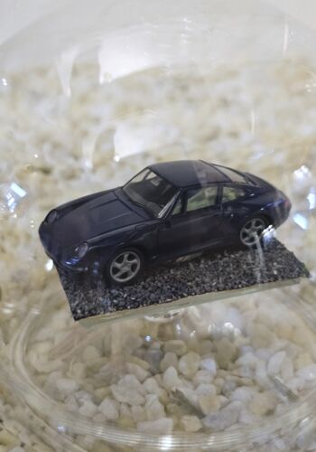 GLF1041 Edelglasflasche mit Porsche 911 schwarz