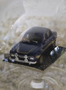 Edelglasflasche mit Ford Escort Rally