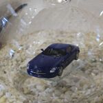 GLF1045 Edelglasflasche mit Mercedes 500 fF&uuml;gelt&uuml;rer