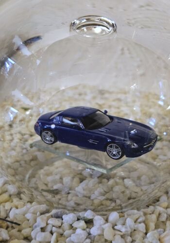 GLF1045 Edelglasflasche mit Mercedes 500 fF&uuml;gelt&uuml;rer