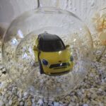 GLF1054 Edelglasflasche mit Mini Cooper
