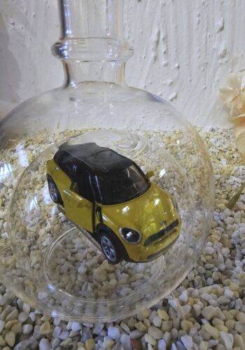 GLF1054 Edelglasflasche mit Mini Cooper