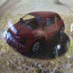 GLF1055 Edelglasflasche mit Fiat 500