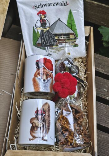 GB1001 Geschenkbox Schwarzwald Fuchs und Eichh&ouml;rnchen