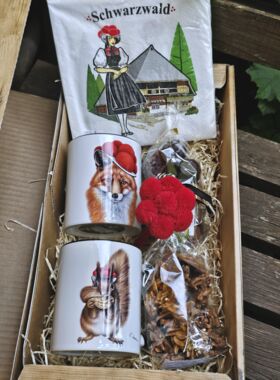 Geschenkbox Schwarzwald Fuchs und Eichh&ouml;rnchen