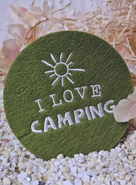 Filz Untersetzer gr&uuml;n