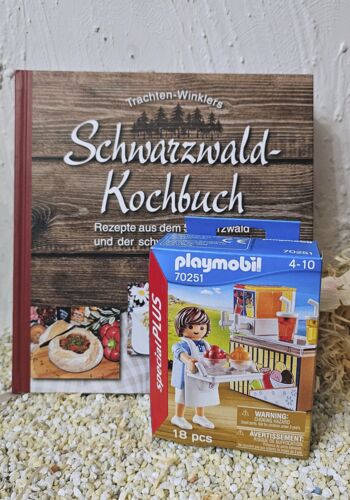 KB1023 Schwarzw&auml;lder Kochbuch mit Playmobil Konditorin Eisverk&auml;uferin