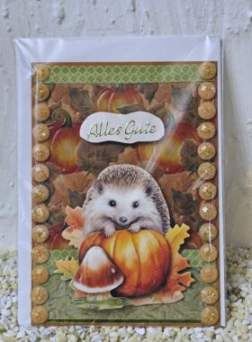 Designerkarte mit Igel 5