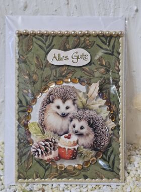 Designerkarte mit Igel 7