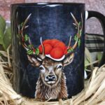 TBE1006 Schwarzwald Hirsch mit Zweig Black Edition