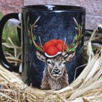 TBE1006 Schwarzwald Hirsch mit Zweig Black Edition