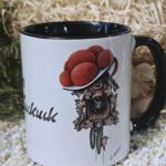 ST202 Schwarzwaldtasse Zum Kuckuck innen schwarz schwarzer Rand schwarzer Henkel