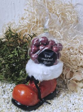 Winterstiefel Stuttgart mit Johannisbeeren in wei&szlig;er Schokolade