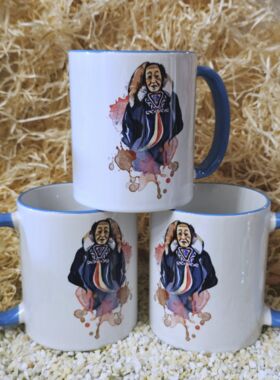 Narrentasse Altnarro blauer Henkel blauer Rand