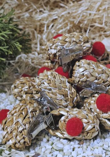 STS1001 Strohschuhe mit Klipp und Nadel 5cm