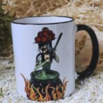 SCHWT2007 Hexentasse schwarzer Rand schwarzer Henkel