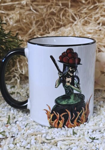 SCHWT2007 Hexentasse schwarzer Rand schwarzer Henkel