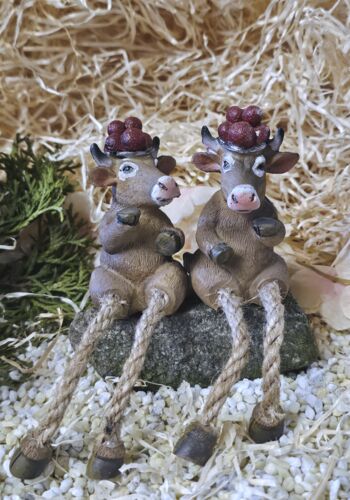 SCHF1101 Schwarzwaldk&uuml;he sitzend mit Schlamperbeinen 2 St&uuml;ck