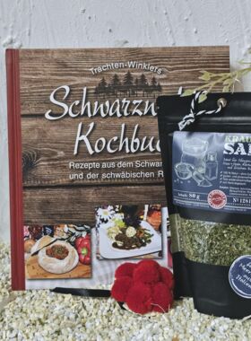 Schwarzwaldkochbuch mit Kr&auml;utersalz Salz und Bollenhut