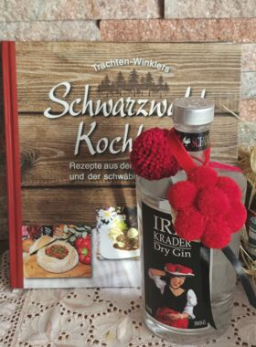 Kochbuch mit edlem Schwarzwald Gin und Bollenhut
