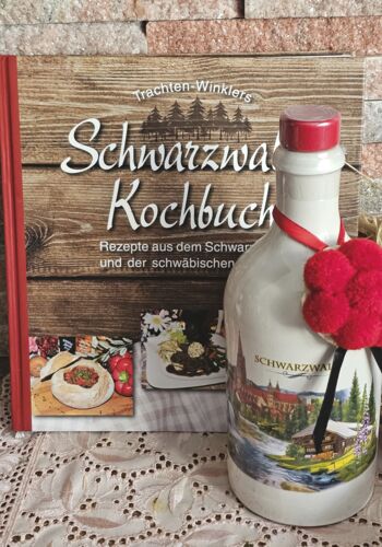 KBS1003 Schwarzwaldkochbuch mit edlem Kirschwasser 500ml und Bollenhut