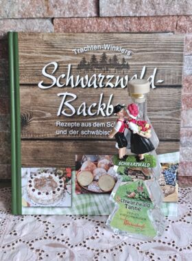Schwarzw&auml;lder Backbuch mit Kirschwasserwasser B&auml;umle Magnet Liebespaar
