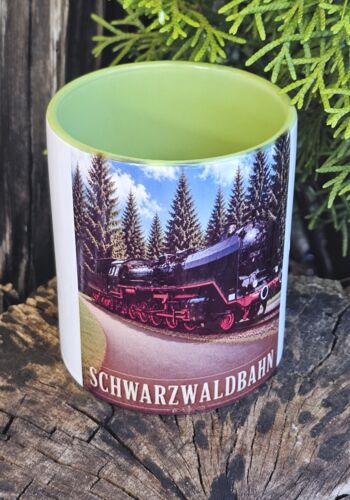 SWT10000 Schwarzwaldtasse Eisenbahn gr&uuml;n