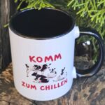 SWT10007 Schwarzwaldtasse Komm zum Chillen schwarz