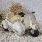 SPD100 Spardose Roller mit Beiwagen weiss