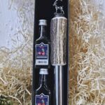 TRF1002 Trachtenflascherl echt Hirschhorn mit Steinbock