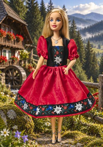 SCHWK1000 Schwarzwald Dirndlkleid Peggy rot
