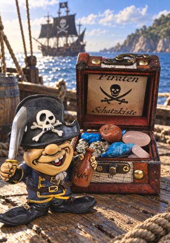 PK10003 Piratenkiste mit Pirat Kapit&auml;n Schlucki