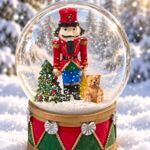 SCHK1010 Spieluhr Schneekugel mit Nussknacker